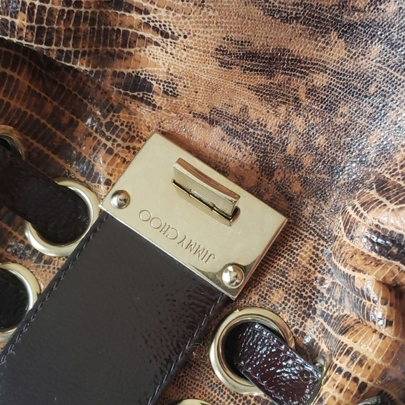 Jimmy Choo lizard embossed bag and a free book. - Picture 8 of 15